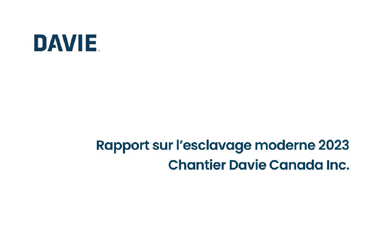  Rapport sur l’esclavage moderne