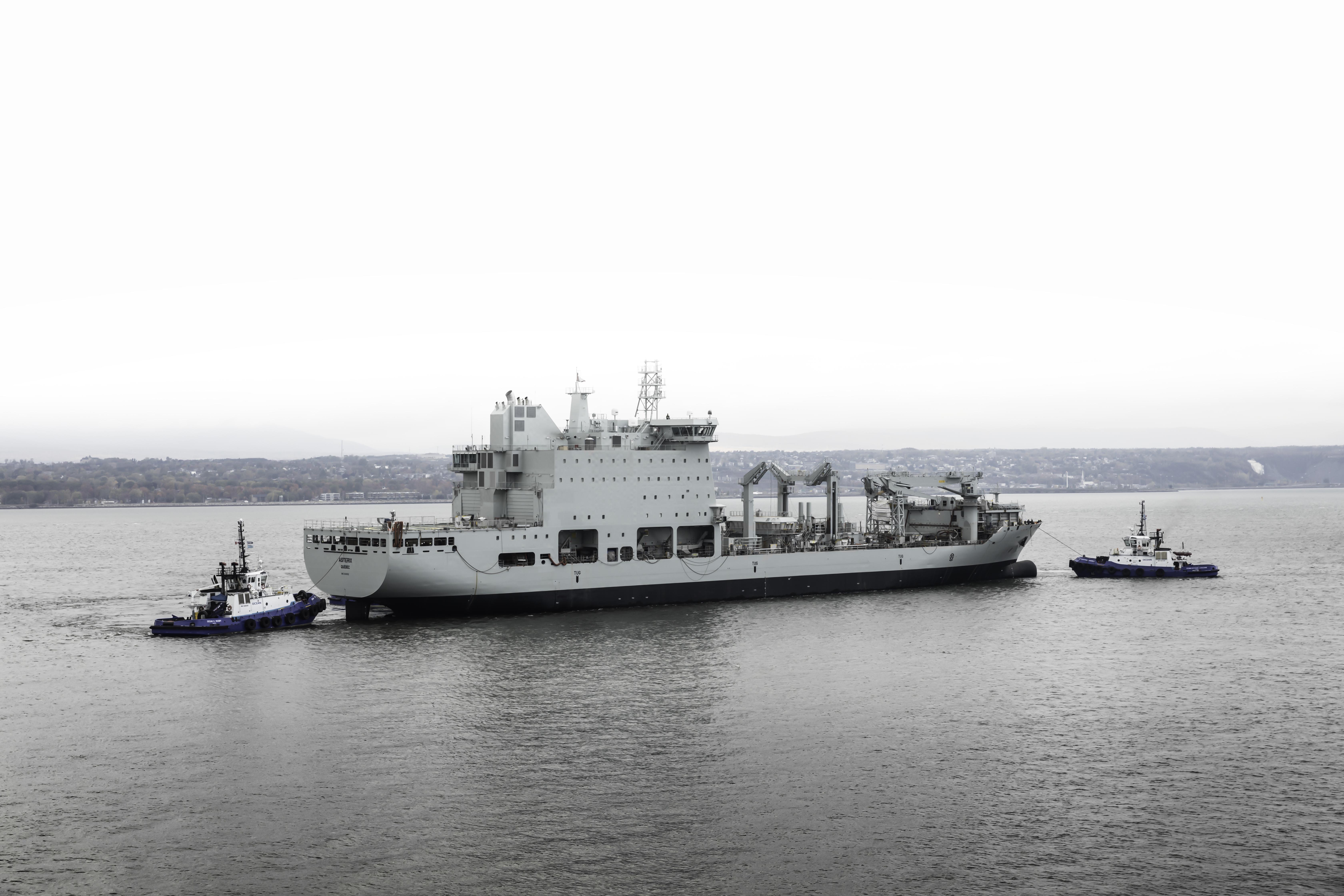 All systems go: like clockwork, the Resolve-Class naval support ship is launched