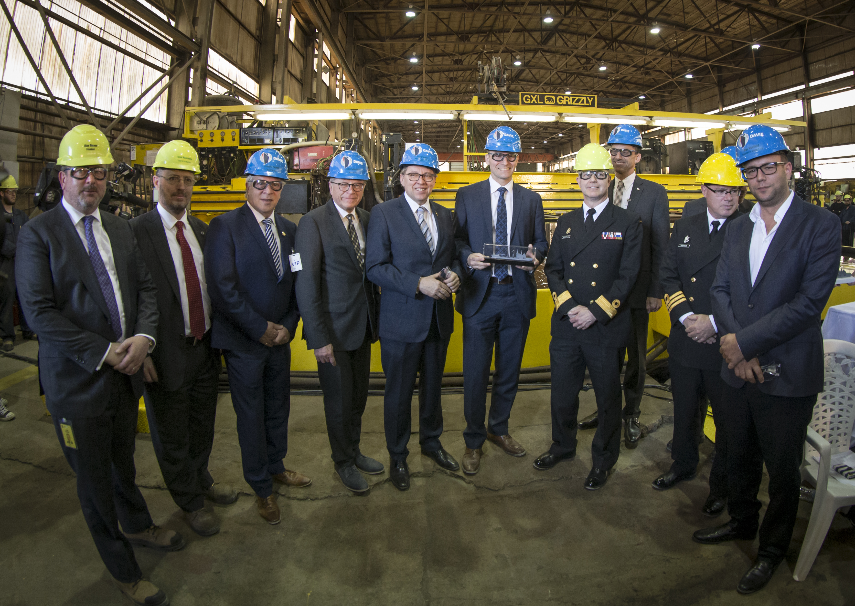 Davie Shipbuilding marks the steel cutting for first Resolve-Class AOR with a major celebration