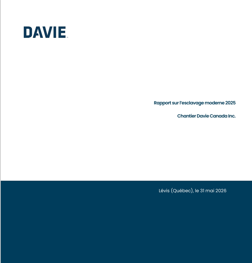  Rapport sur l’esclavage moderne